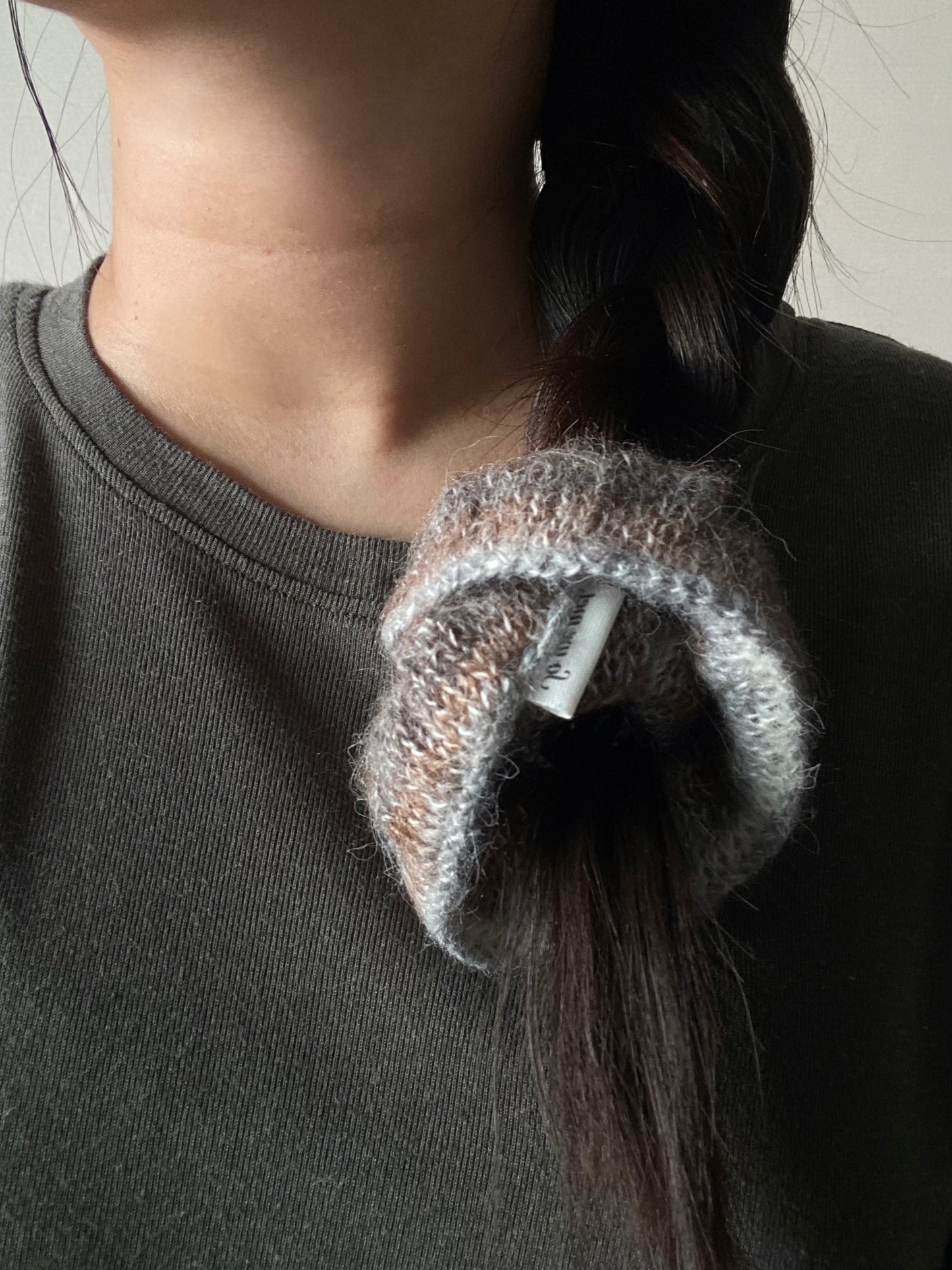 Colorful Knitted Mohair Scrunchie (3 Colors)