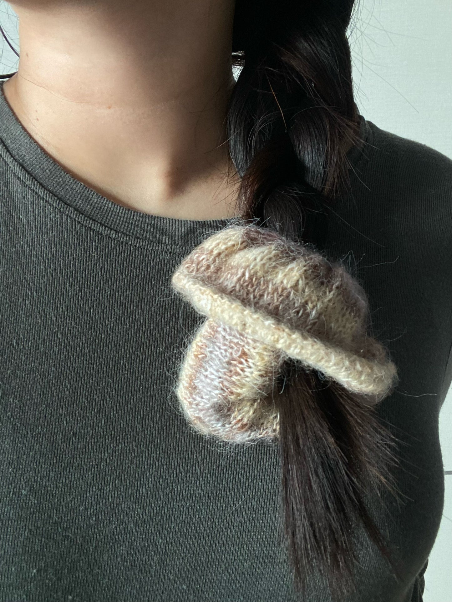 Colorful Knitted Mohair Scrunchie (3 Colors)