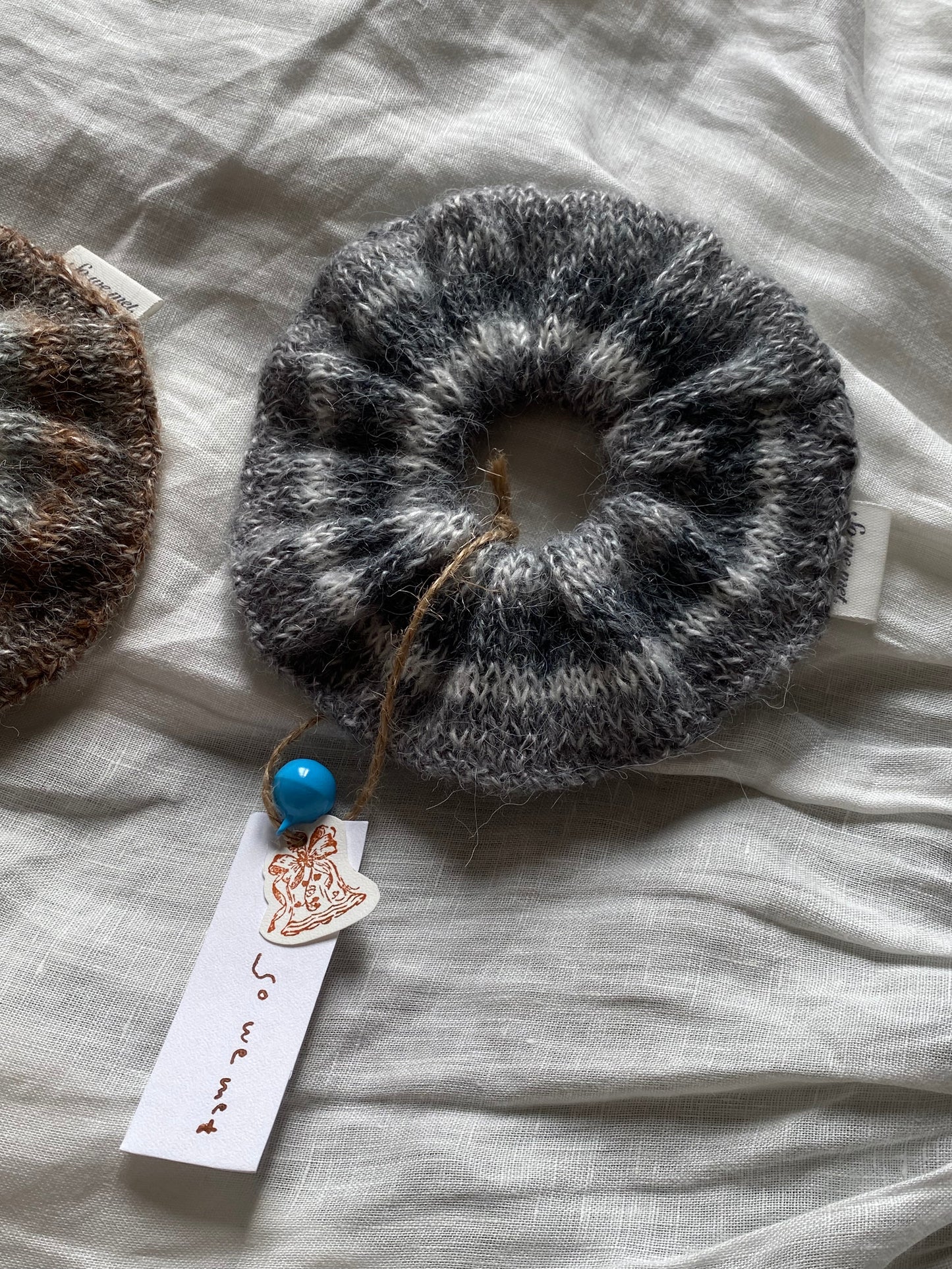 Colorful Knitted Mohair Scrunchie (3 Colors)