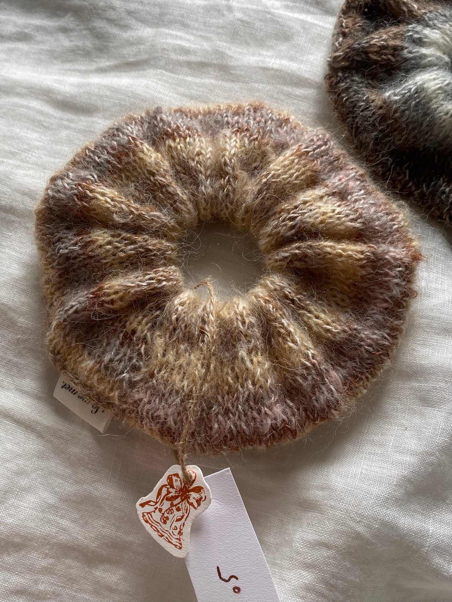 Colorful Knitted Mohair Scrunchie (3 Colors)