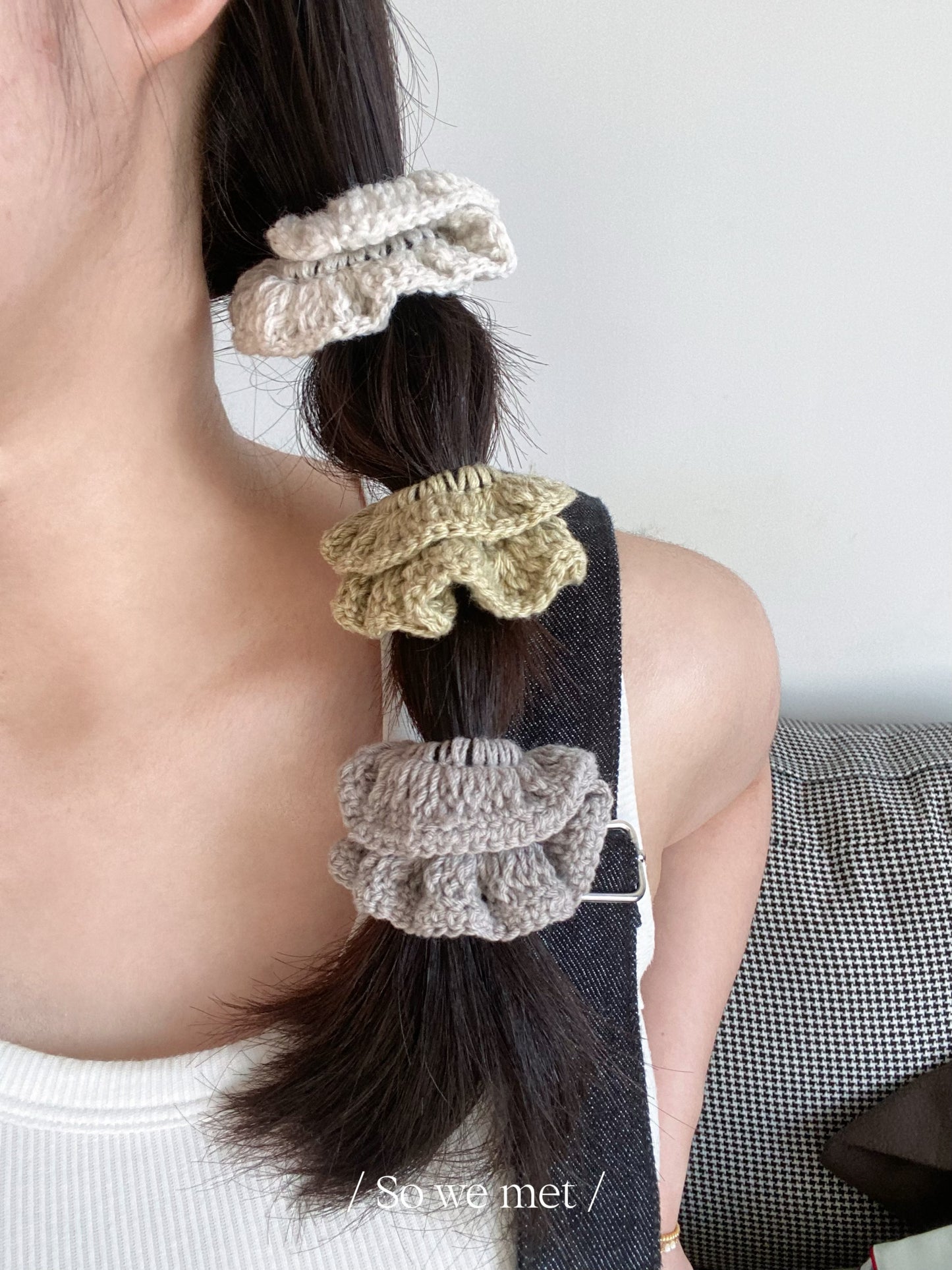 Classic Crochet Scrunchie (3 Colors)