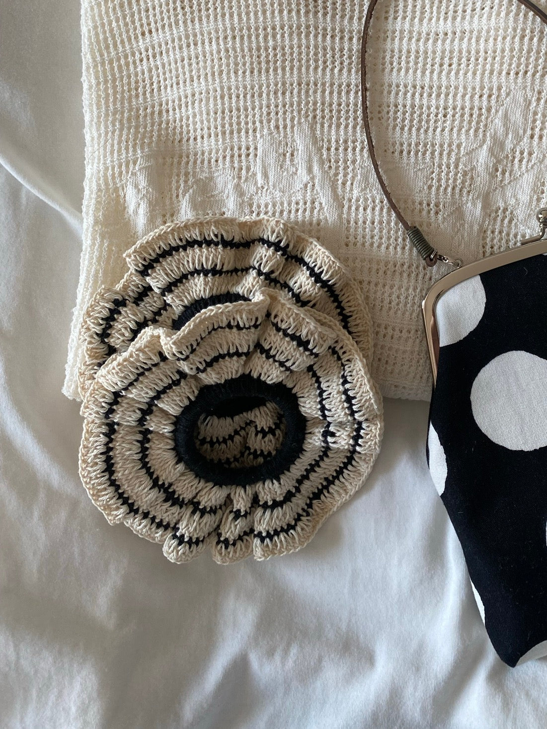 Striped Crochet Scrunchie